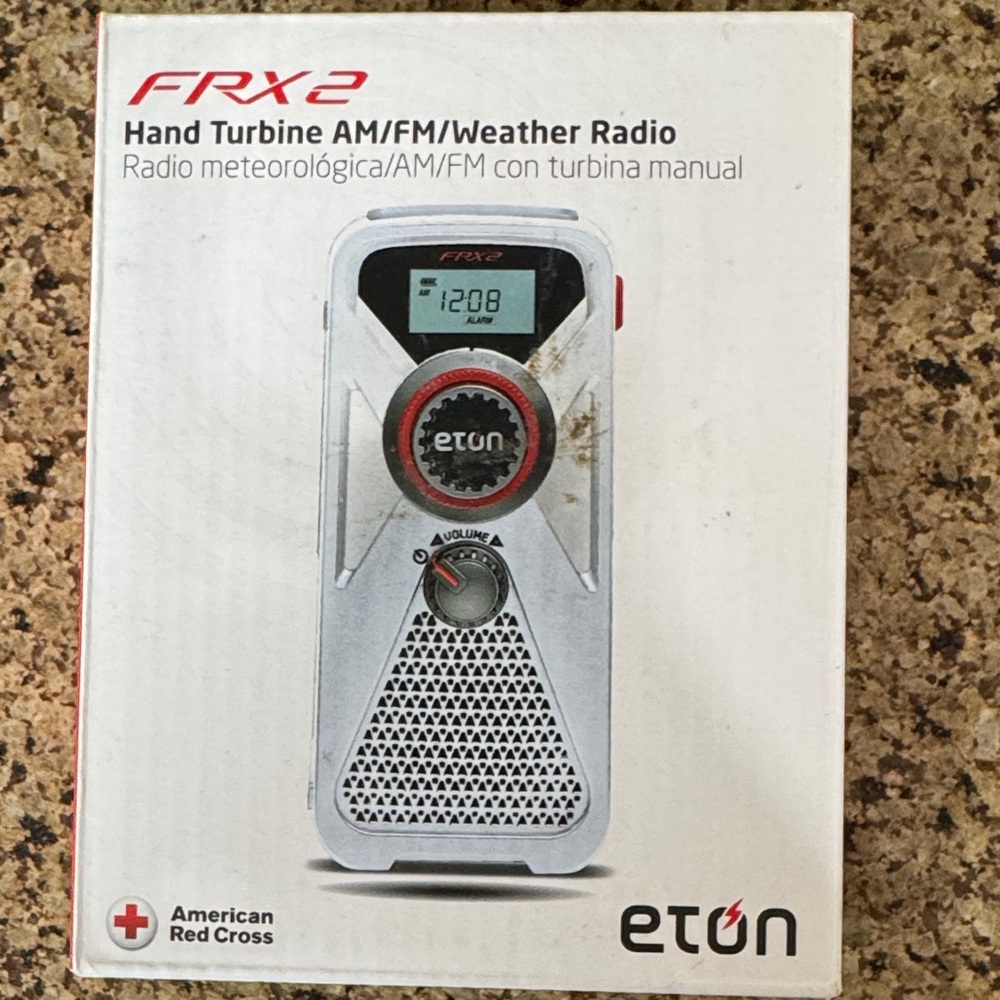 Eton FRX2 Hand Turbine Radio - White and Red